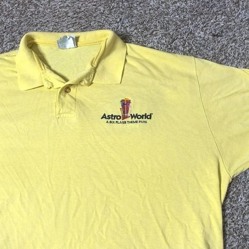 Astro World Six Flags Polo Shirt Size XL